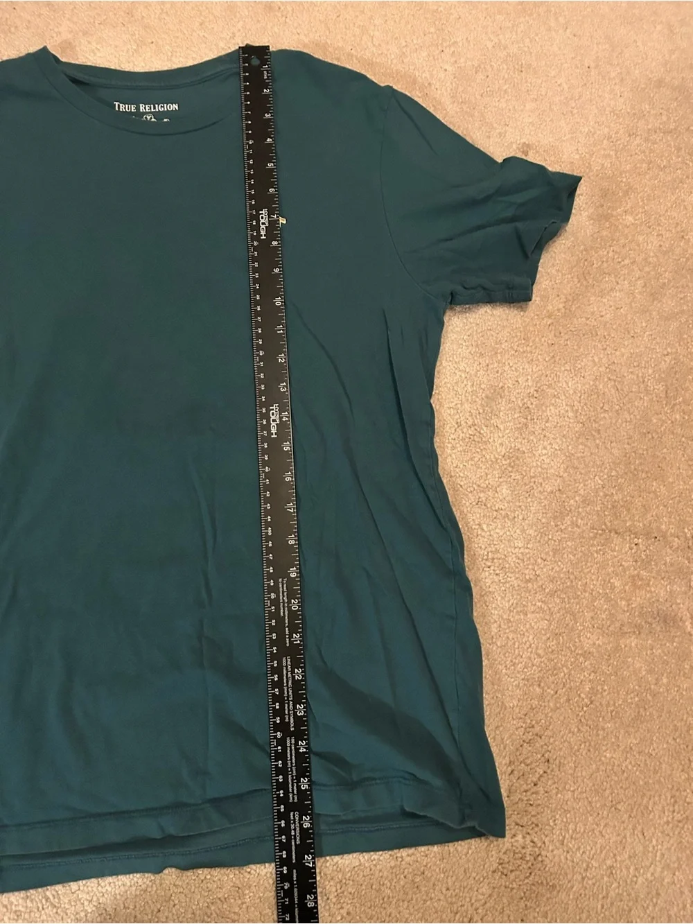 True Religion Deep Teal Short Sleeve Logo Tee